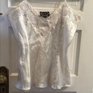 Joanna White Lace Trim Camisole